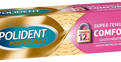CREMA ADESIVA PROTESI DENTALI POLIDENT POWER MAX SUPER TENUTA+COMFORT 40 G