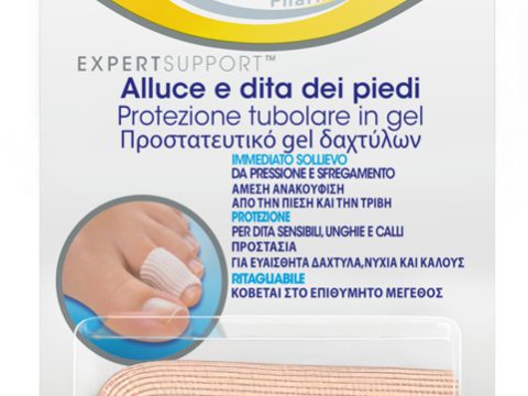 PROTEZIONE TUBOLARE IN GEL SCHOLL EXPERT SUPPORT PER ALLUCE E DITA DEI PIEDI 1 PEZZO RITAGLIABILE