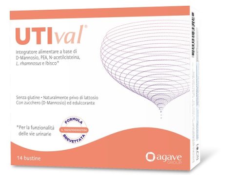 UTIVAL 14 BUSTINE SENZA GLUTINE NATURALMENTE PRIVO DI LATTOSIO CON ZUCCHERO D-MANNOSIO ED EDULCORANTE FORMULA BREVETTATA N. 102021000021134
