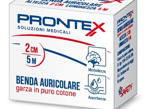 PRONTEX BENDA AURICOLARE IN PURO COTONE 1X5CM