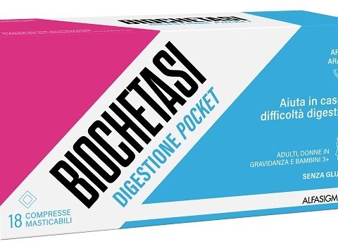 BIOCHETASI DIGESTIONE POCKET 18 COMPRESSE MASTICABILI