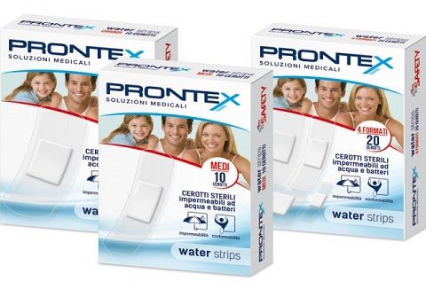 CEROTTO PRONTEX WATER STRIPS ASSORTITO 20 PEZZI