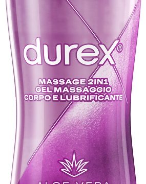 DUREX MASSAGE 2 IN 1 GEL MASSAGGIO CORPO E LUBRIFICANTE ALOE VERA 200 ML