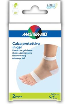 CALZA CON PROTEZIONE MASTER-AID FOOTCARE IDRATANTE IN GEL/TESSUTO PER TALLONI 2 PEZZI F1