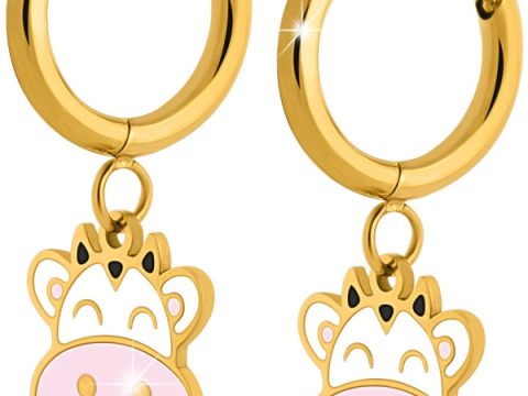 MJ POST 511 ORECCHINO DEFINITIVO MEDICAL JEWELS CERCHIO CON MUCCA