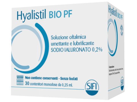 HYALISTIL BIO PF SOLUZIONE OFTALMICA PHOSPHATE FREE MONODOSE A BASE DI ACIDO IALURONICO 0,2% 30 FLACONCINI 0,25 ML