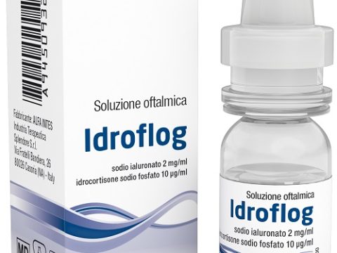 SOLUZIONE OFTALMICA IDROFLOG ACIDO IALURONATO 2 MG/ML E IDROCORTISONE SODIO FOSFATO 10 MCG/ML 10 ML