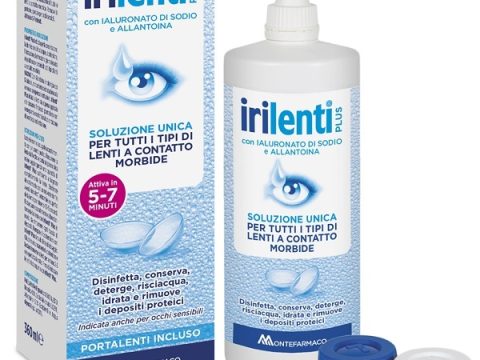 SOLUZIONE UNICA PER LENTI A CONTATTO IRILENTI 360 ML + PORTALENTI