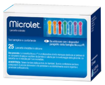 LANCETTE PUNGIDITO PER DISPOSITIVO MICROLET 25 PEZZI